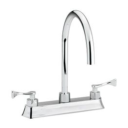 Grifo Cocina Albatros Cromo Bimando 8" Cuello Ganso