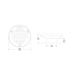 Desagüe Helvex Cromo con Rejilla Redonda 99 mm