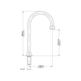 Grifo Institucional Docolmatic Cromo Hospitalario Mesa 1/2"