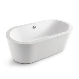 Tina Lombardia Blanca Freestanding Acrílica 1 Persona Oval 1700x820x580 mm