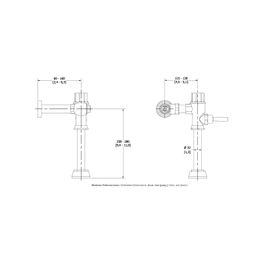 Fluxómetro Helvex Cromo para Inodoro de Palanca 4.8 Lts