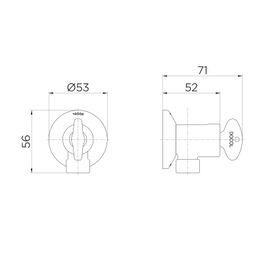 Contrallave Docol Gris Pared Rosca 1/2 x 1/2 ABS Agua Fría