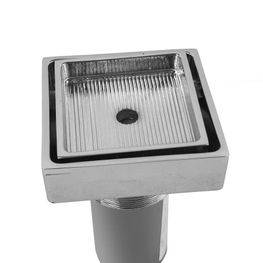 Desagüe Perimetral Helvex Cromo para Inserto Cuadrado 99x99 mm