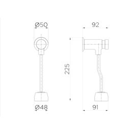 Valvula Descarga Mingitorio Pressmatic Compact Cromo 1/2"
