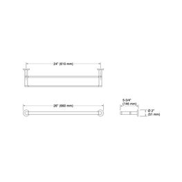Toallero Doble Composed Titanio 610 mm