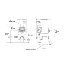 Válvula Ducha Kohler Trim Monomando Empotrada Con Diverter