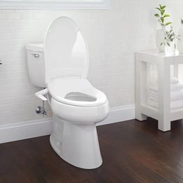 Asiento Bidet Puretide Blanco Elongado Manual Cierre Lento