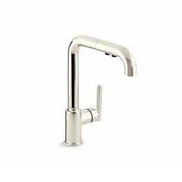 Mezcladora Cocina Monomando Purist Nickel Cuello L Pull Out