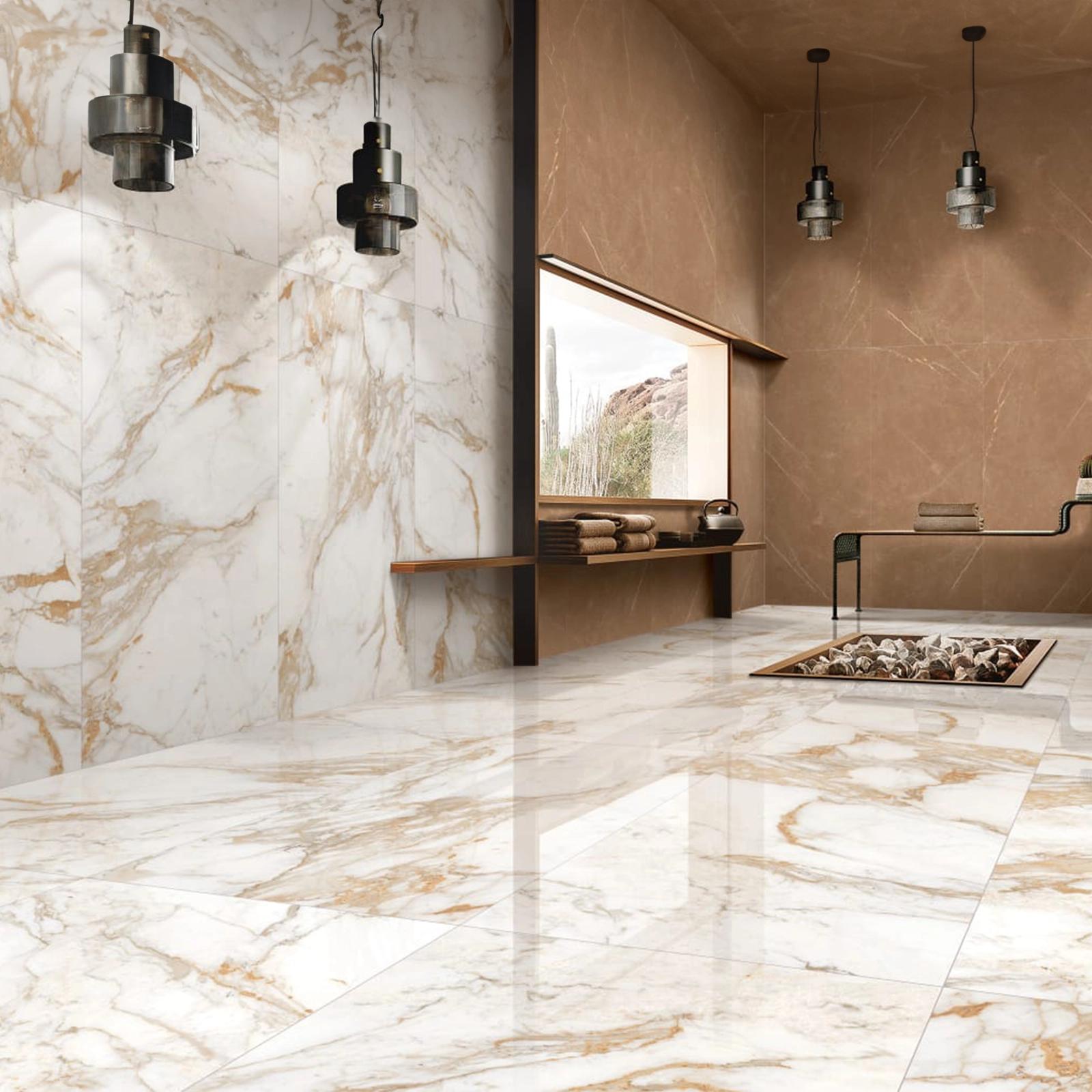Golden Calacatta White Silk 80x160 Klipen - FERCO Cerámica GT