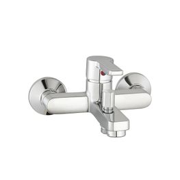 Mezcladora Ducha Trento Cromo Monomando Expuesta Con Diverter y Salida Tina