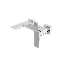 Mezcladora Monomando Ducha Expuesta con Diverter y Salida Tina Kubika Cromo