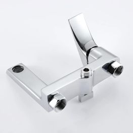 Mezcladora Monomando Ducha Expuesta con Diverter y Salida Tina Kubika Cromo