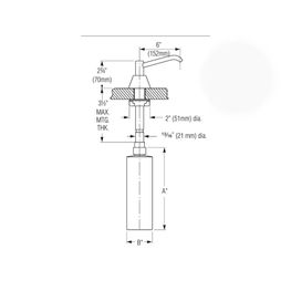 Dispensador Jabón Líquido Bradley Blanco Push de Mesa Plástico