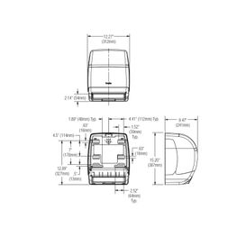 Dispensador Papel Bradley Gris Sensor Pared Batería Plástico