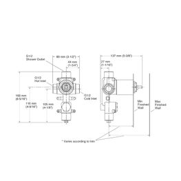 Válvula Ducha Kohler Trim Monomando Empotrada Sin Diverter
