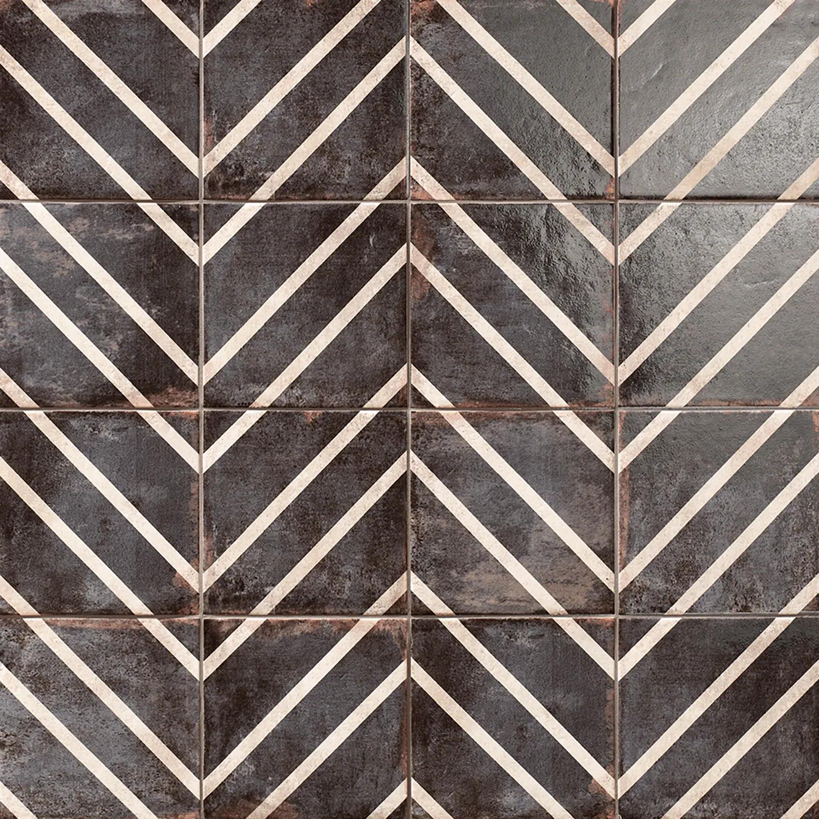 Mosaico Tempo Pattern Caviar 22.5x22.5 cm Brillante Natucer - Ferco ...