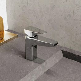 Mezcladora Monomando Lavamanos Caño Bajo Piazza Cromo