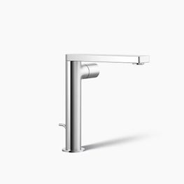 Grifo Lavabo Composed Pure Titanio Caño Medio Monomando con Desagüe