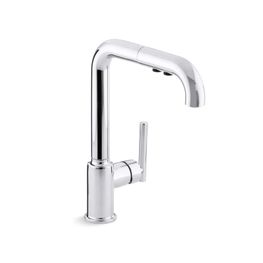 Mezcladora Cocina Monomando Purist Cromo Cuello Ganso Pull Out