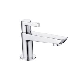 Grifo Lavamanos Trento Cromo Caño Bajo Agua Fría Sin Desagüe