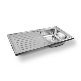 Lavatrastos Noho 1 Fosa Izquierda Ala Derecha 100x50x17 cm Incluye Contracanasta y Cola