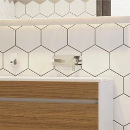 Mezcladora Lavamanos Trento Cromo Monomando Pared Sin Desagüe