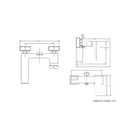 Mezcladora Monomando Ducha Expuesta con Diverter y Salida Tina Kubika Gun Grey PVD