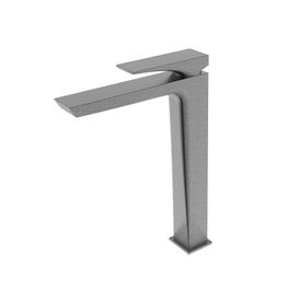 Mezcladora Monomando Lavamanos Caño Alto Kubika Gun Grey sin Desagüe PVD