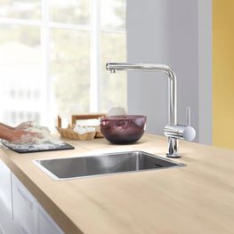 Mezcladora Cocina Monomando Minta Cromo Cuello L Touch