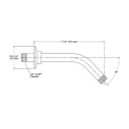 Brazo Ducha Parallel Negro 7-1/2"