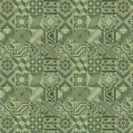 D Segni Blend Decoro Mix Verde Mate 20x20