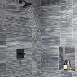 Mezcladora Monomando Ducha Empotrada Parallel Negro sin Diverter