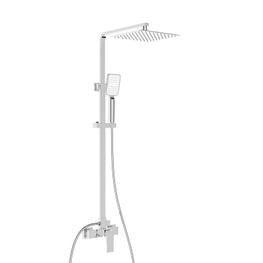 Sistema de Ducha Kubika Cromo con Barra, Manguera, Teleducha y Cabeza