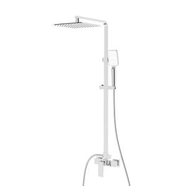 Sistema de Ducha Kubika Cromo con Barra, Manguera, Teleducha y Cabeza