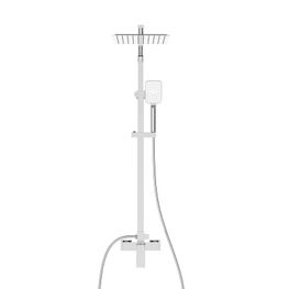 Sistema de Ducha Kubika Cromo con Barra, Manguera, Teleducha y Cabeza