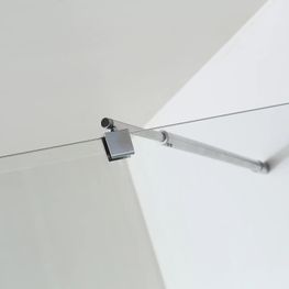 Mampara Fija Style 100x198 cm Vidrio Templado 8mm Acero Inox