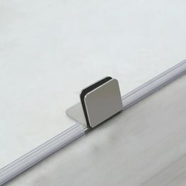 Mampara Fija Style 100x198 cm Vidrio Templado 8mm Acero Inox