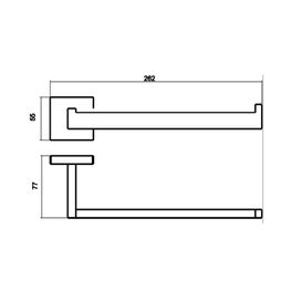 Toallero Corto 262 mm Kubika Negro Mate