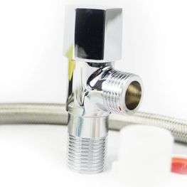 Kit Universal de Instalación de Inodoro con Contrallave, Manguera 14”, Cera, Teflón y Tornillos