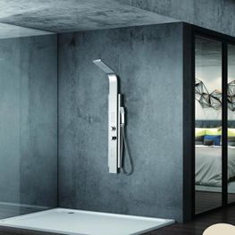 Torre Ducha Annetta Inox Cuadrada Hidromasaje 3 Salidas