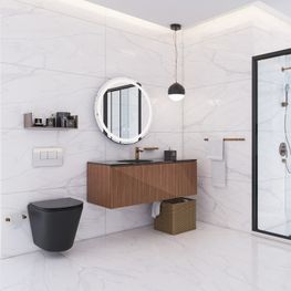 Inodoro Eclipse Suspendido Negro con Asiento Cierre Lento