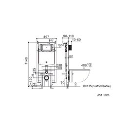 Arnés y Tanque Inodoro Suspendido R&T 3-6L