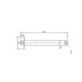 Brazo de Ducha Cuadrado a Techo 200 mm Kubika Cromo