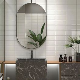 York Biselado Blanco Brillante 10x20