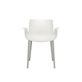 Silla Piuma con Brazos Blanco