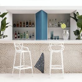 Taburete Masters H.65 Blanco