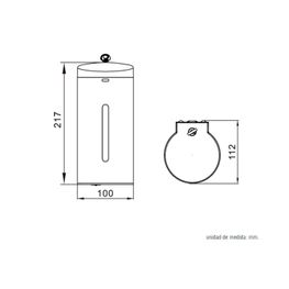 Dispensador Jabón/Alcohol Gel Sensor Public Cromo a Pared