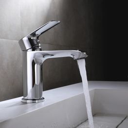 Mezcladora Lavamanos Urban Cromo Monomando Caño Bajo Sin Desagüe