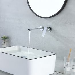 Mezcladora Lavamanos Urban Cromo Monomando Pared Sin Desagüe