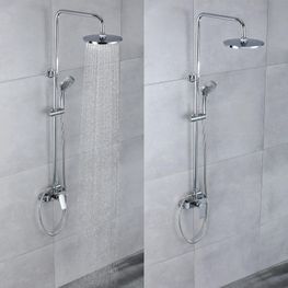 Sistema Ducha Urban Cromo Con Barra, Manguera, Teléfono y Cabeza